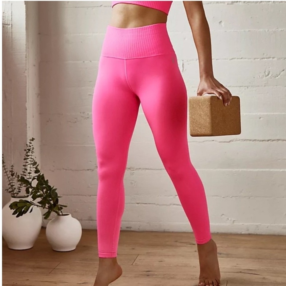 Free People Movement Good Karma Leggings 7/8 Pink Sz XS/S High Active